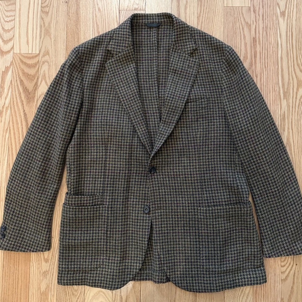 Drakes Brown Houndstooth Sport Coat